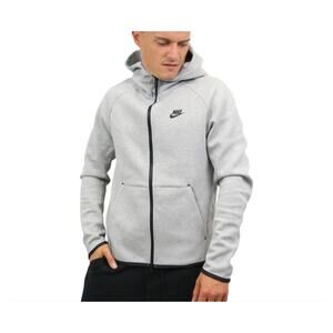 Nike Tech Fleece Men’s Hoodie Jacket Gray Black Size XL Full Zip 928483-063